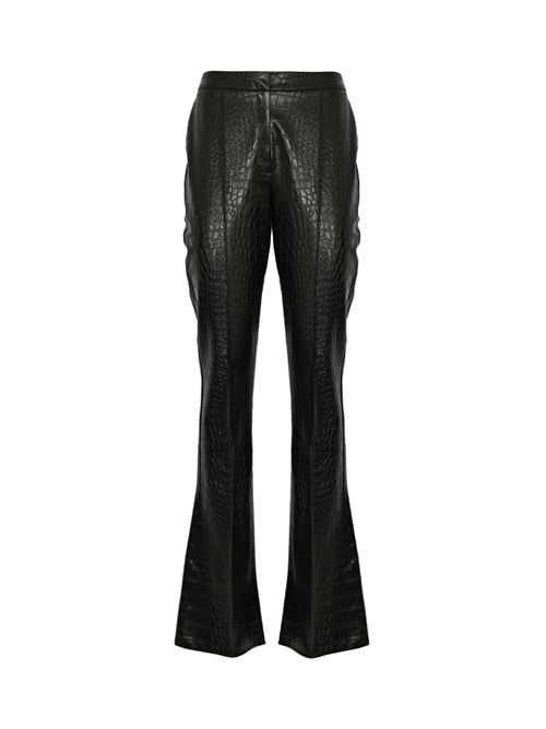 Pantaloni effetto pelle stampa cocco Nero Elisabetta Franchi | PA14258E2110